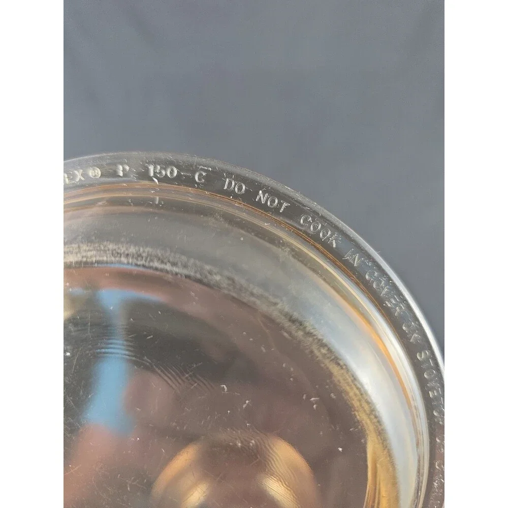 Vintage Pyrex Corning VISION Amber Glass Grab-It Bowl with Lid V-150-B 15oz